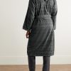 Chalk Striped Cotton-Terry Jacquard Hooded Robe - BK