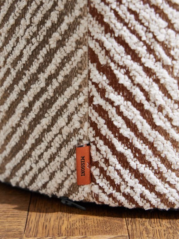 Island Outdoor Canvas-Trimmed Bouclé Ottoman - CU Island Outdoor Canvas-Trimmed Bouclé Ottoman - CU