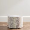 Island Outdoor Canvas-Trimmed Bouclé Ottoman Island Outdoor Canvas-Trimmed Bouclé Ottoman