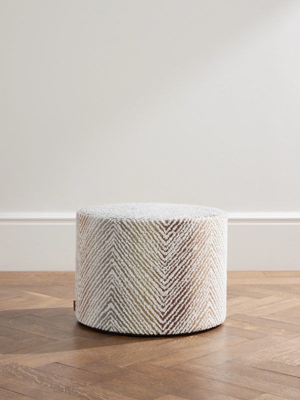 Island Outdoor Canvas-Trimmed Bouclé Ottoman Island Outdoor Canvas-Trimmed Bouclé Ottoman