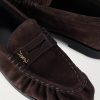 Le Loafer Monogram Logo-Appliquéd Suede Penny Loafers - CU Le Loafer Monogram Logo-Appliquéd Suede Penny Loafers - CU