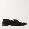 Le Loafer Monogram Logo-Appliquéd Suede Penny Loafers Le Loafer Monogram Logo-Appliquéd Suede Penny Loafers