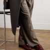Le Loafer Monogram Logo-Appliquéd Eel Penny Loafers - OU Le Loafer Monogram Logo-Appliquéd Eel Penny Loafers - OU
