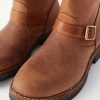 T.W.O. Folk Distressed Buckled Textured-Leather Boots - CU T.W.O. Folk Distressed Buckled Textured-Leather Boots - CU
