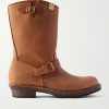T.W.O. Folk Distressed Buckled Textured-Leather Boots T.W.O. Folk Distressed Buckled Textured-Leather Boots