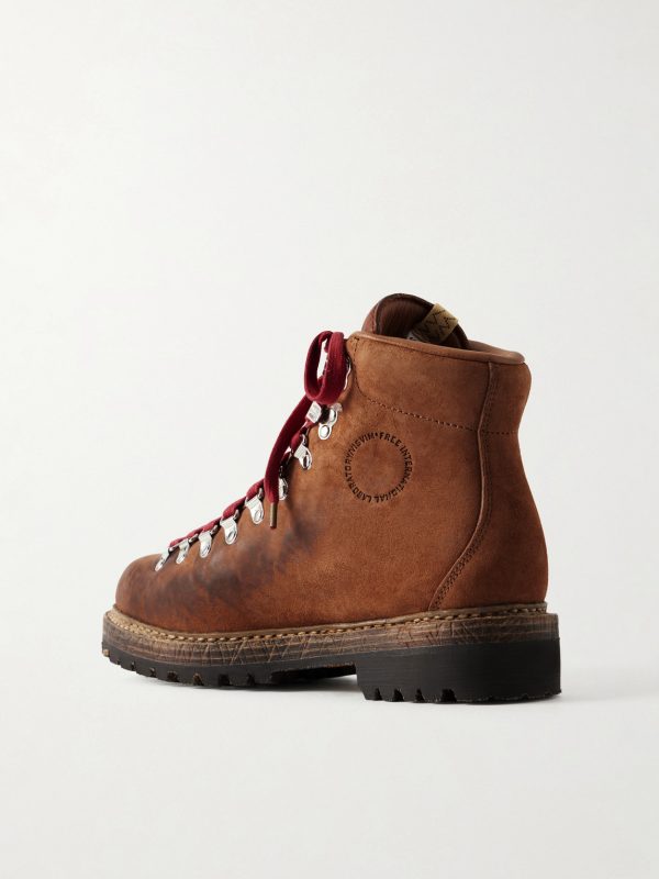 Whymper Folk Distressed Leather Lace-Up Boots - BK Whymper Folk Distressed Leather Lace-Up Boots - BK