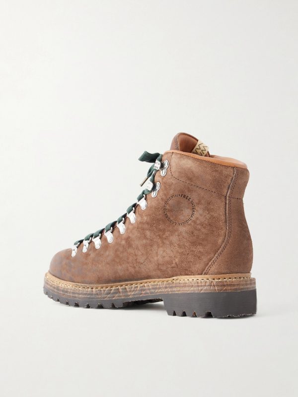 Whymper Folk Distressed Leather Lace-Up Boots - BK Whymper Folk Distressed Leather Lace-Up Boots - BK