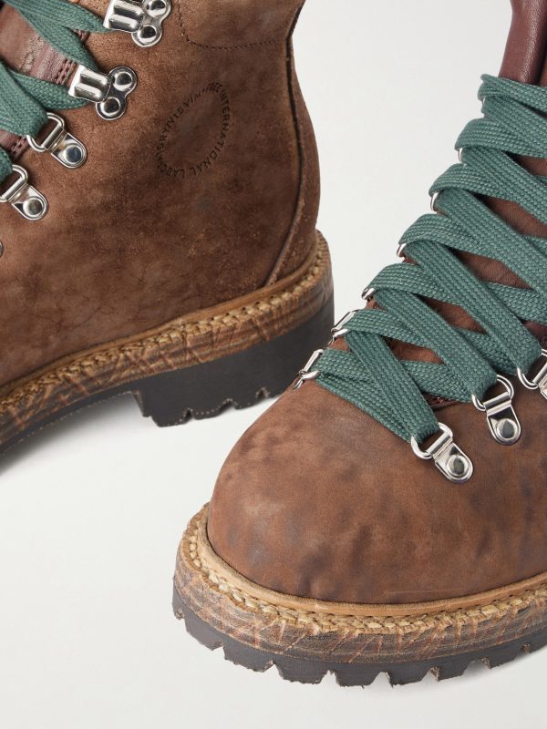 Whymper Folk Distressed Leather Lace-Up Boots - CU Whymper Folk Distressed Leather Lace-Up Boots - CU