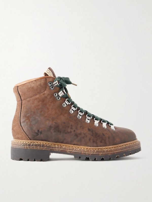 Whymper Folk Distressed Leather Lace-Up Boots Whymper Folk Distressed Leather Lace-Up Boots