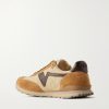 FKT Runner Leather and Suede-Trimmed Canvas Sneakers - BK
