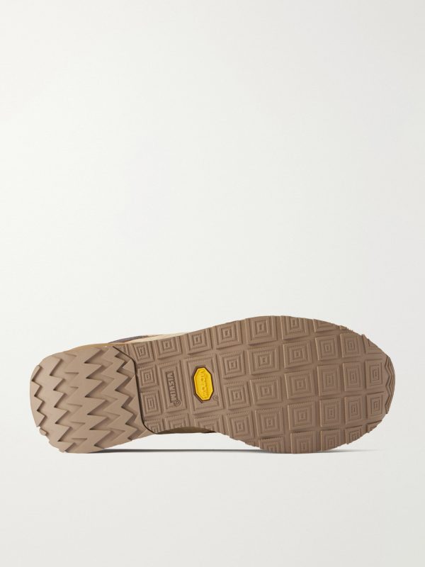 FKT Runner Leather and Suede-Trimmed Canvas Sneakers - E1