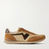 FKT Runner Leather and Suede-Trimmed Canvas Sneakers