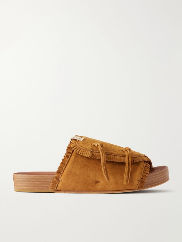 Christo Shaman Folk Suede Slides Christo Shaman Folk Suede Slides