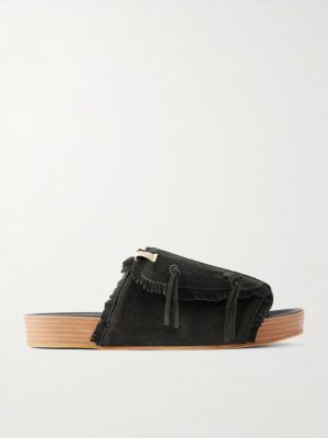 Christo Shaman Folk Fringed Suede Summer Shoes Christo Shaman Folk Fringed Suede Summer Shoes