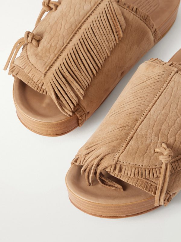 Christo Shaman Folk Suede Slides - CU