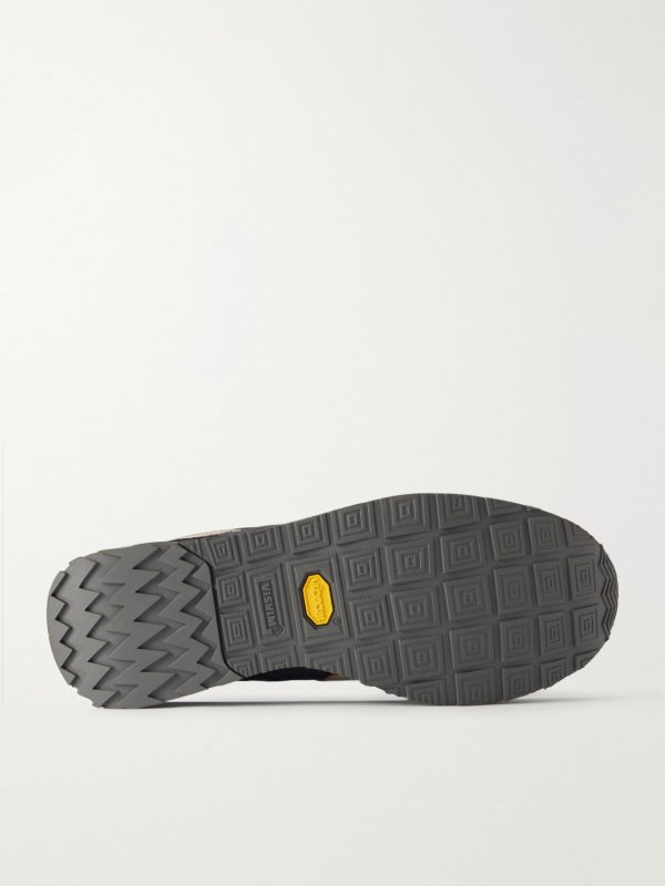 FKT Runner Leather and Suede-Trimmed Canvas Sneakers - E1