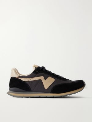 FKT Runner Leather and Suede-Trimmed Canvas Sneakers FKT Runner Leather and Suede-Trimmed Canvas Sneakers