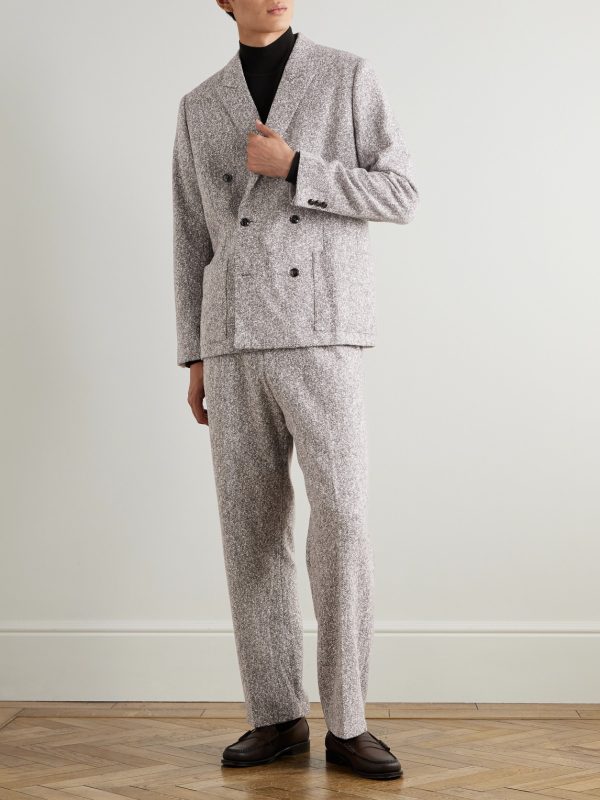 Jordin 1087 Double-Breasted Recycled-Herringbone Suit Jacket - OU