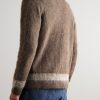 Russell 60012 Striped Alpaca-Blend Cardigan - BK Russell 60012 Striped Alpaca-Blend Cardigan - BK