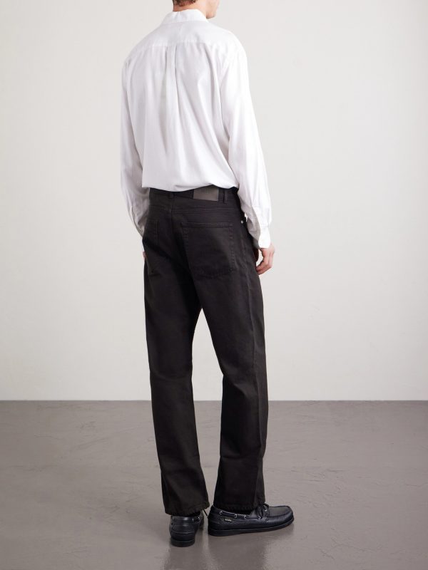 Otis 1874 Straight-Leg Organic Cotton-Gabardine Trousers - BK Otis 1874 Straight-Leg Organic Cotton-Gabardine Trousers - BK