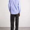 Quinsy Appliquéd Pinstriped Supima Cotton Shirt - BK Quinsy Appliquéd Pinstriped Supima Cotton Shirt - BK