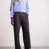 Quinsy Appliquéd Pinstriped Supima Cotton Shirt - OU Quinsy Appliquéd Pinstriped Supima Cotton Shirt - OU