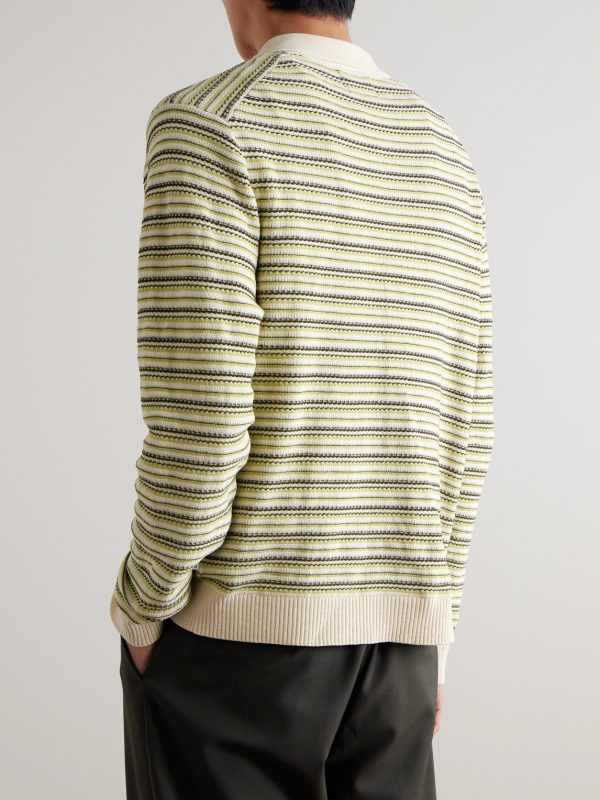 Jackie 60038 Striped Organic Cotton Polo Shirt - BK Jackie 60038 Striped Organic Cotton Polo Shirt - BK