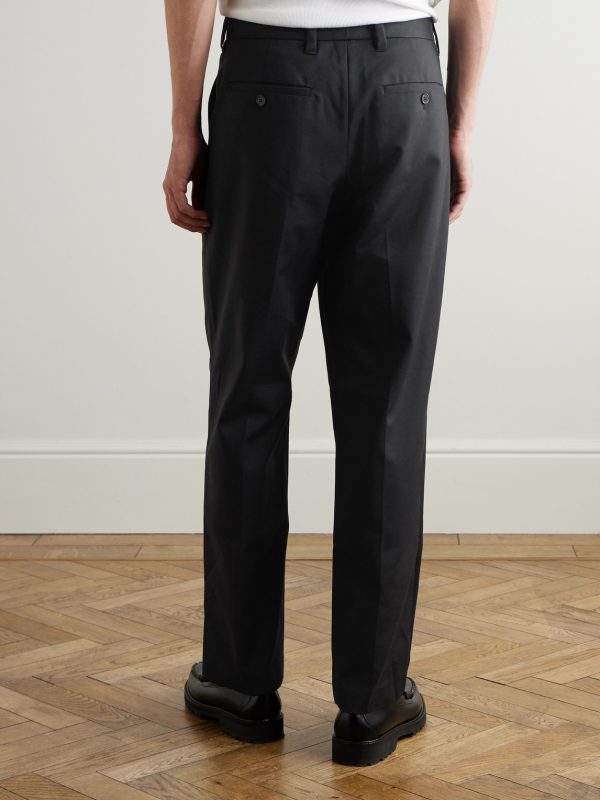 Paw 1089 Straight-Leg Cotton-Blend Twill Trousers - BK Paw 1089 Straight-Leg Cotton-Blend Twill Trousers - BK