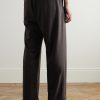 Kay Straight-Leg Pleated Woven Trousers - BK Kay Straight-Leg Pleated Woven Trousers - BK