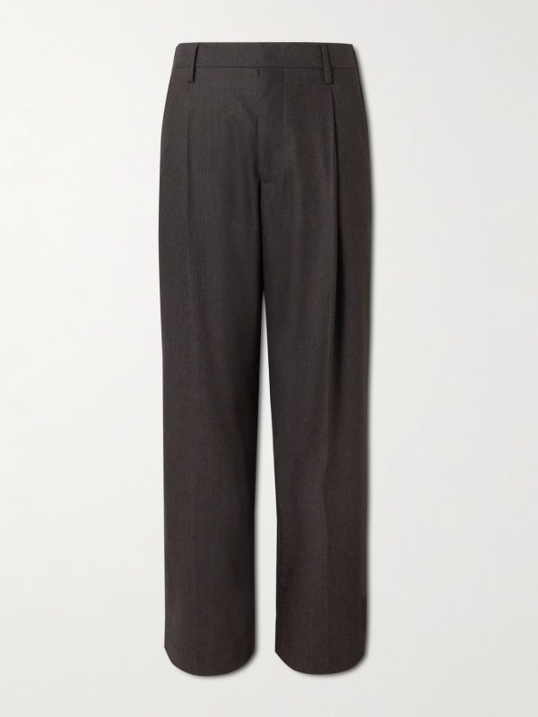 Kay Straight-Leg Pleated Woven Trousers Kay Straight-Leg Pleated Woven Trousers