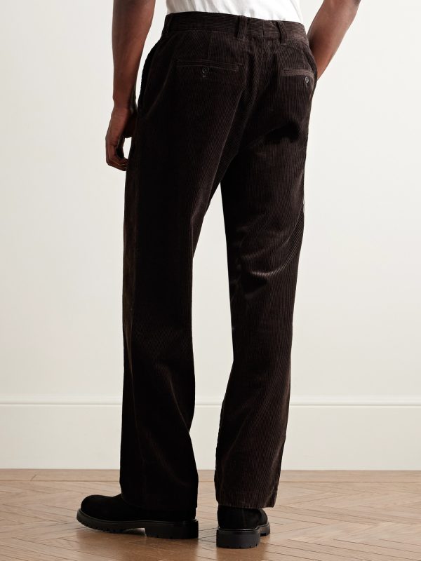 Paw 50004 Straight-Leg Organic Cotton-Corduroy Trousers - BK
