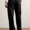 Kay 1420 Wide-Leg Pleated Organic Cotton-Blend Twill Trousers - BK Kay 1420 Wide-Leg Pleated Organic Cotton-Blend Twill Trousers - BK