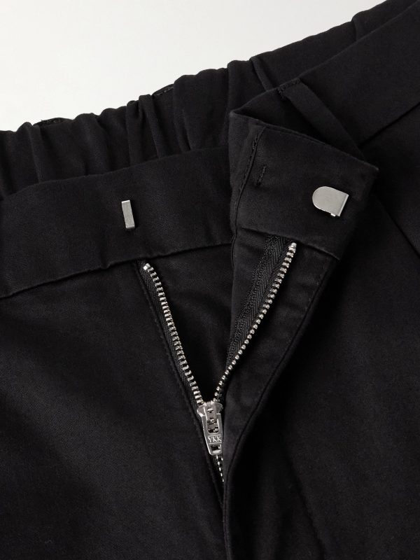 Kay 1420 Wide-Leg Pleated Organic Cotton-Blend Twill Trousers - E1 Kay 1420 Wide-Leg Pleated Organic Cotton-Blend Twill Trousers - E1