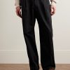 Kay 1420 Wide-Leg Pleated Organic Cotton-Blend Twill Trousers - FR Kay 1420 Wide-Leg Pleated Organic Cotton-Blend Twill Trousers - FR