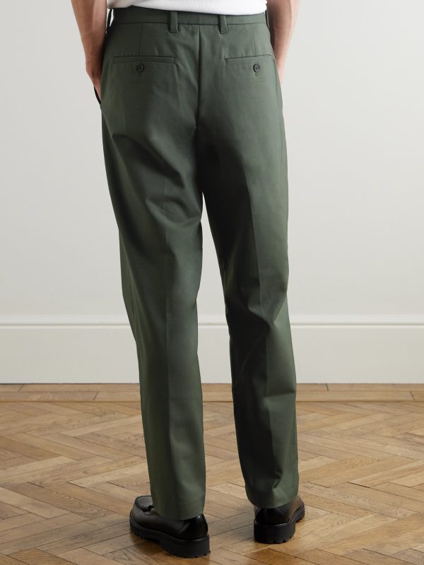 Paw 1089 Straight-Leg Cotton-Blend Twill Trousers - BK Paw 1089 Straight-Leg Cotton-Blend Twill Trousers - BK