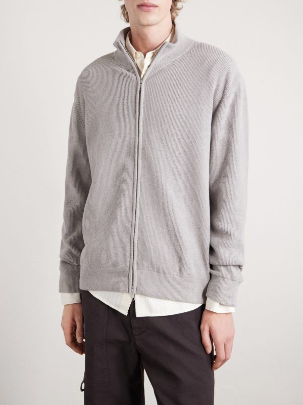 Danny 6429 Ribbed Bouclé Zip-Up Cardigan - FR Danny 6429 Ribbed Bouclé Zip-Up Cardigan - FR