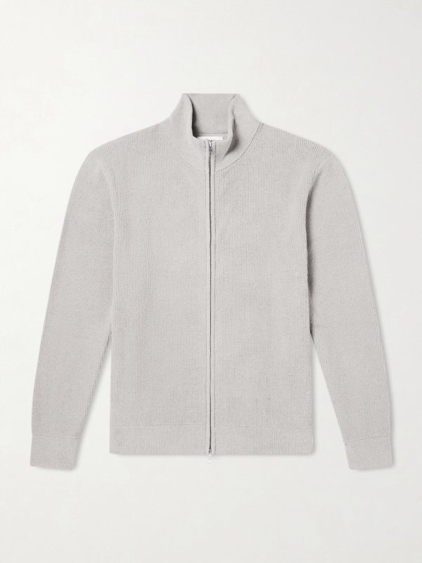 Danny 6429 Ribbed Bouclé Zip-Up Cardigan Danny 6429 Ribbed Bouclé Zip-Up Cardigan