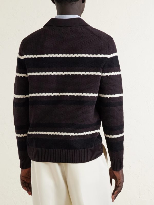 Alfie 60019 Striped Organic Cotton Polo Shirt - BK