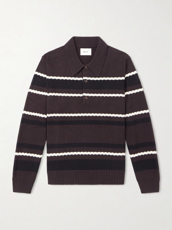 Alfie 60019 Striped Organic Cotton Polo Shirt