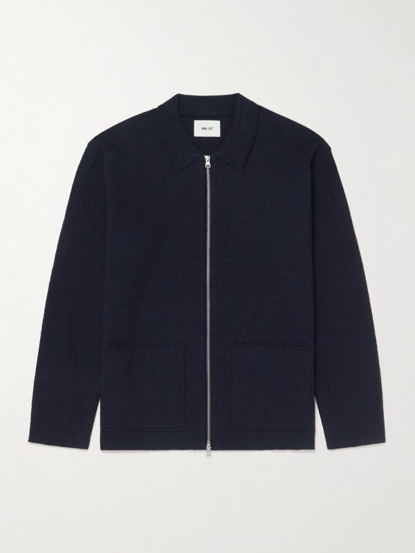 Jonas 6398 Brushed-Wool Zip-Up Cardigan Jonas 6398 Brushed-Wool Zip-Up Cardigan