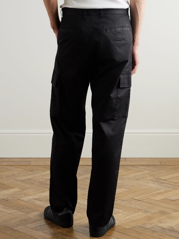 Mylo Straight-Leg Organic Cotton-Blend Cargo Trousers - BK Mylo Straight-Leg Organic Cotton-Blend Cargo Trousers - BK