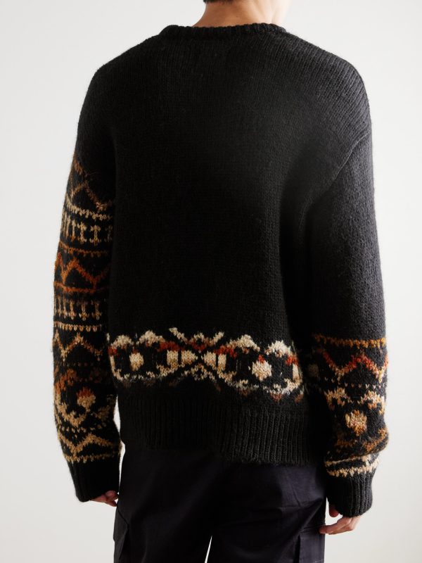 Emil 60032 Fair Isle Wool-Blend Sweater - BK