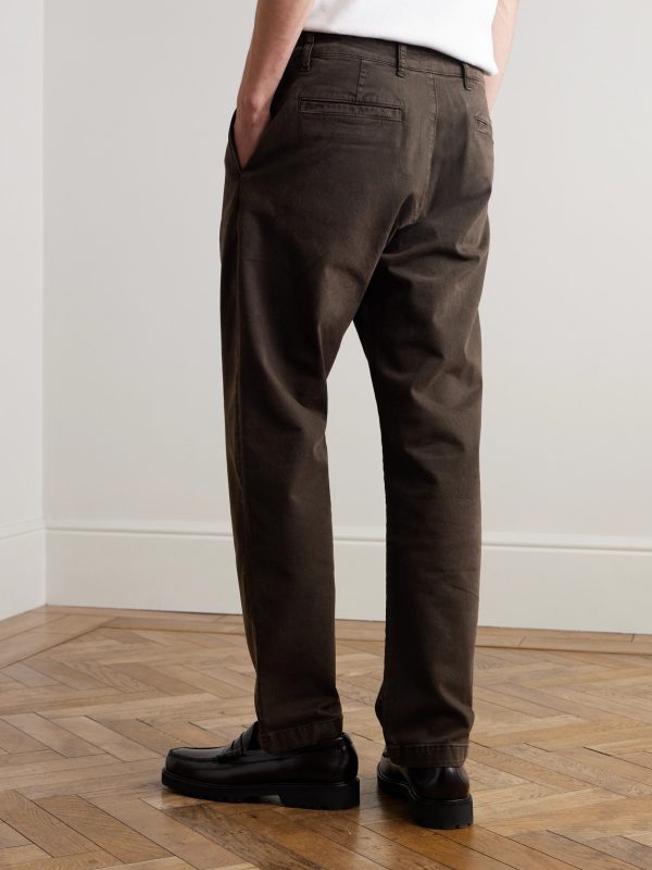 Aden 1923 Straight-Leg Organic Cotton-Blend Twill Chinos - BK