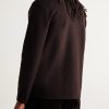 Jonas 6398 Brushed-Wool Zip-Up Cardigan - BK