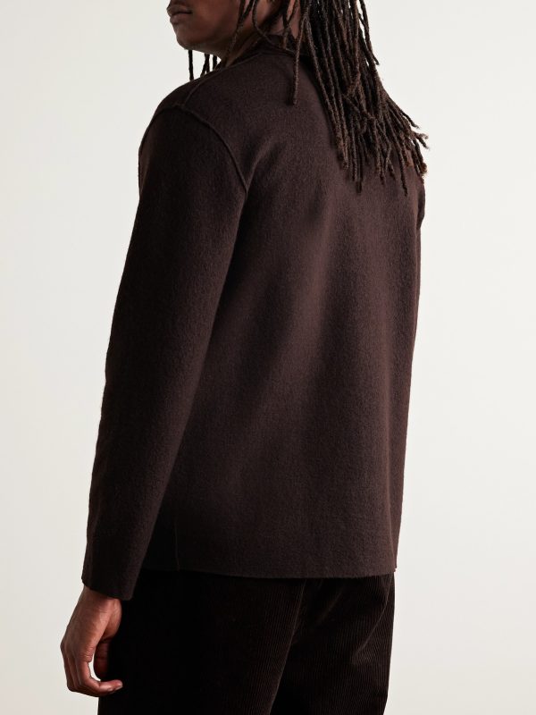 Jonas 6398 Brushed-Wool Zip-Up Cardigan - BK