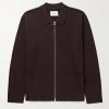 Jonas 6398 Brushed-Wool Zip-Up Cardigan