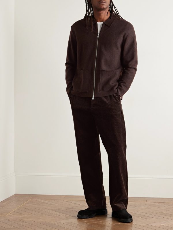 Jonas 6398 Brushed-Wool Zip-Up Cardigan - OU