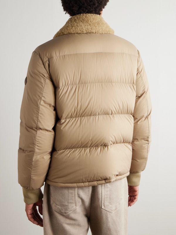 Tonnay Shearling-Trimmed Suede Down Jacket - BK Tonnay Shearling-Trimmed Suede Down Jacket - BK