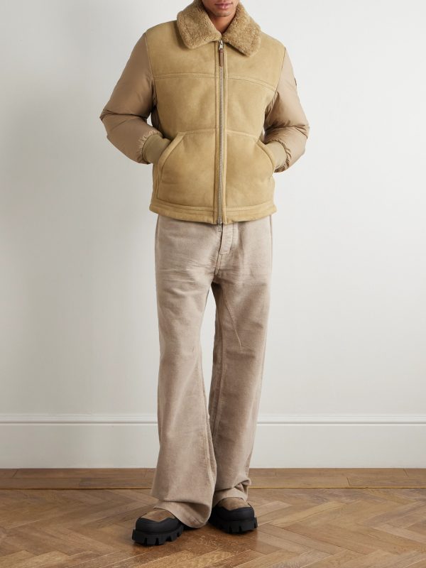 Tonnay Shearling-Trimmed Suede Down Jacket - OU Tonnay Shearling-Trimmed Suede Down Jacket - OU