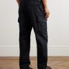 Straight-Leg Pleated Stretch-Cotton Gabardine Cargo Trousers - BK Straight-Leg Pleated Stretch-Cotton Gabardine Cargo Trousers - BK